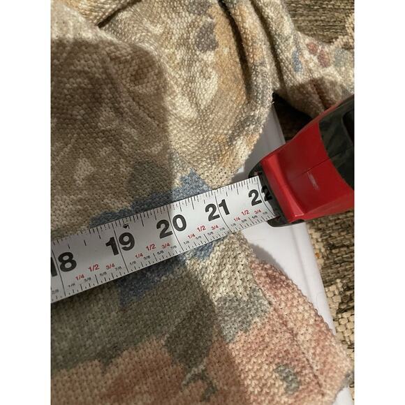 Vintage Paul Harris Pink Cottagecore Floral knit chunky sz L long sleeve scoop - Picture 6 of 7